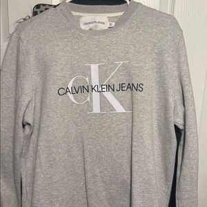 Calvin Klein Light Gray Crewneck Sweater